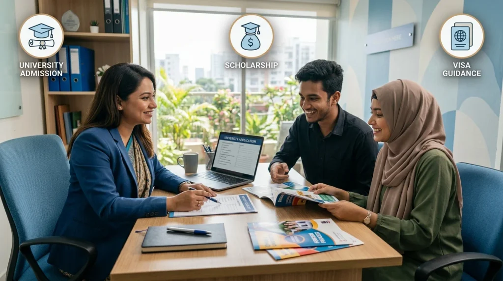 PEC Education Consultants helping students with admission, scholarship and student visa guidance